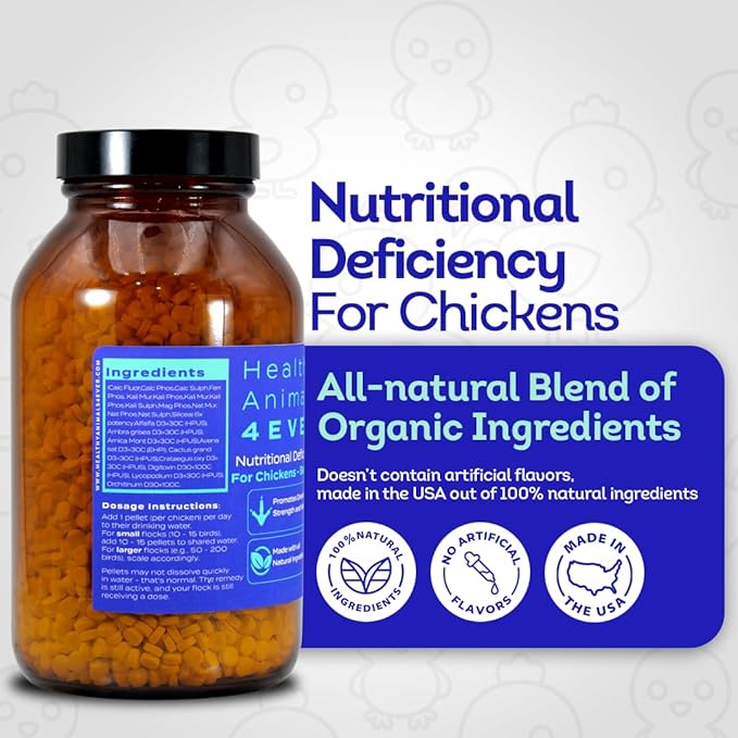HA4E - Chicken Nutritional Deficiency - Supports Balanced Nutrition & Health - Highly Effective, Natural, Homeopathic Pellets, Barn Size (Extra Large)
