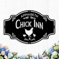 Custom Chicken Coop Metal Sign, Personalized Chicken Coop Sign for Outside, Custom Metal Hen House Farm Signs, Chickens Hen House Farmhouse Wall Art Decor