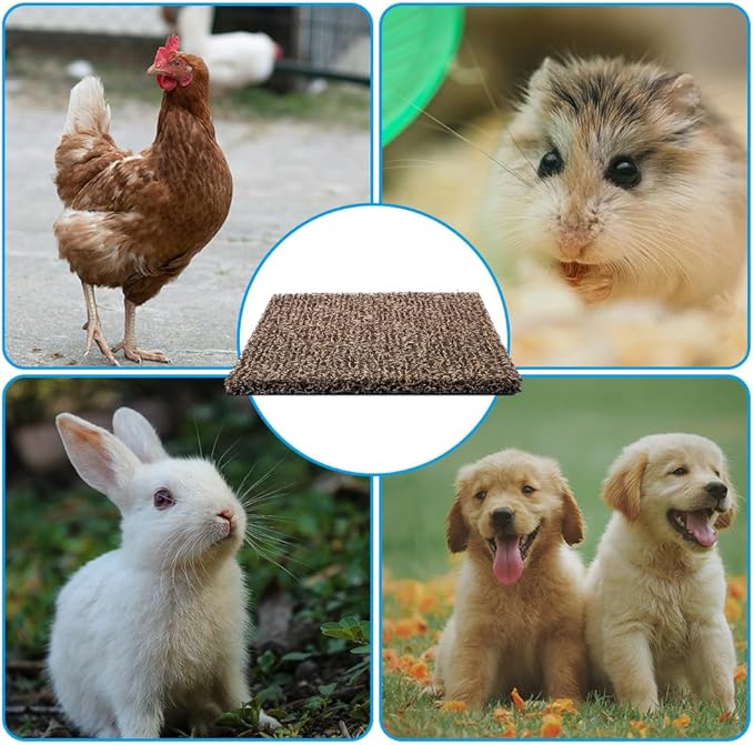 6 Pack Nesting Pads for Chicken Coop, 12"x12" Chicken Nesting Box Pads for Laying Eggs, Washable Nest Box Pads for Chicken Hen Small Pets on Garden Lawn Indoor Outdoor (Brown)