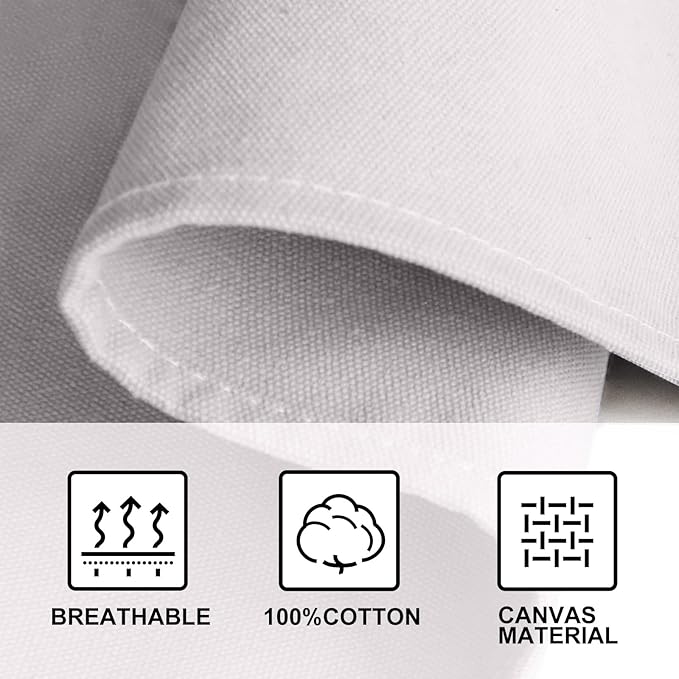 Chef Apron for Men Women Canvas Aprons with 3 Pockets Cross Back Resistant Work Apron for Cooking
