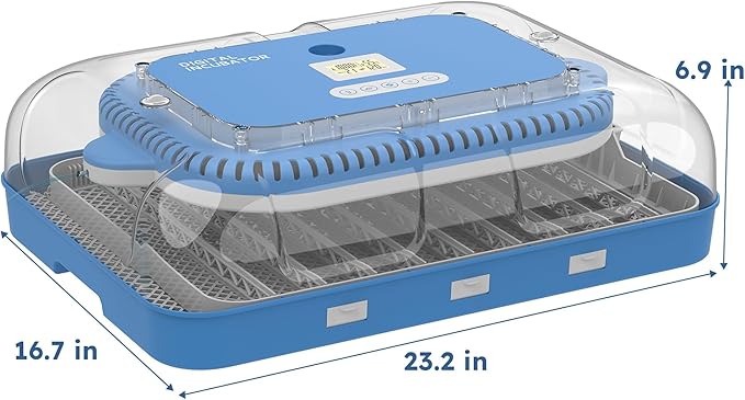 70 Egg Incubator with Automatic Turning & Humidity Control – Digital Poultry Hatcher for Chicken, Duck, and Quail Eggs – Auto Humidification & Temp Regulation for Farm, School & Lab Use