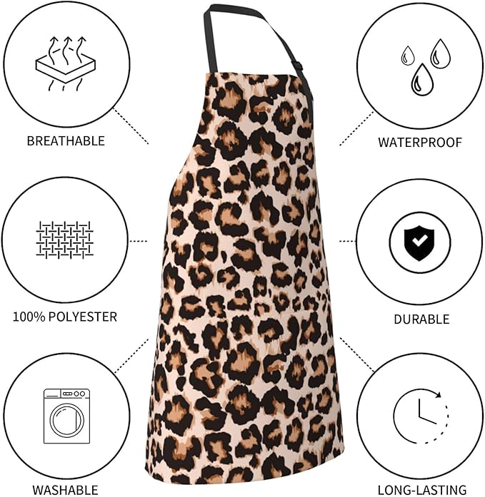 Perinsto Waterproof Apron With 2 Pockets Kitchen Chef Aprons Bibs For Cooking Baking Painting Gardening Grooming