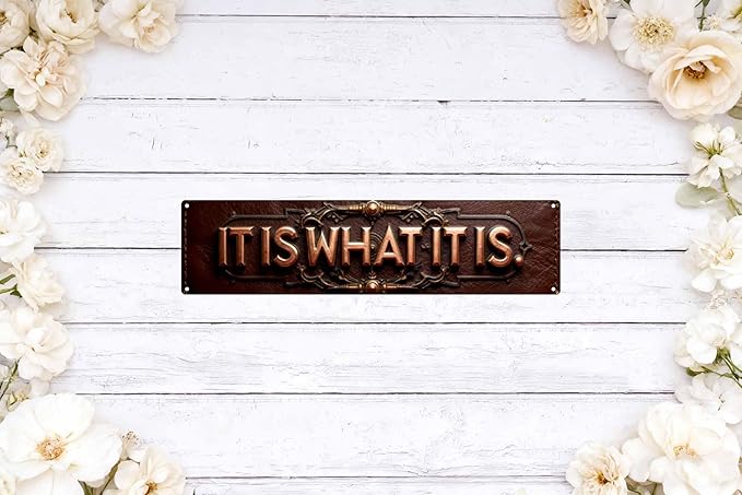 Vintage Tin It Is What It Is Sign Retro Metal Sign Suitable For Home Street Shop Garage Bar Farm Garden - Multi-Purpose For Indoor/Outdoor Use Plaque 4x16 Inch