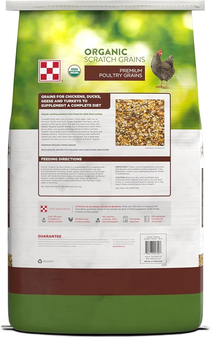 Purina Organic Scratch Grains, 35 lb