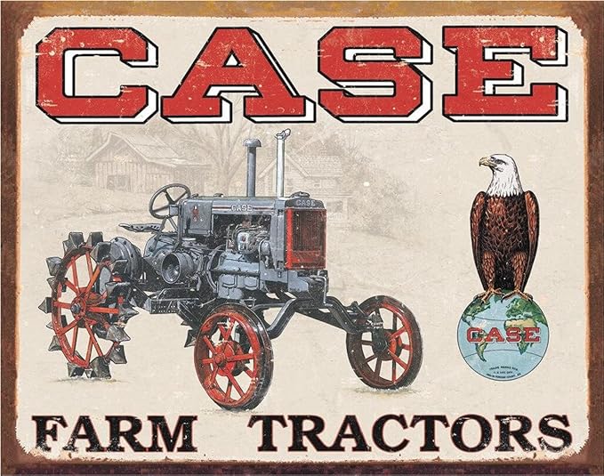 Desperate Enterprises Case Farm Tractors - CC High Clearance Tin Sign - Nostalgic Vintage Metal Wall Décor - Made in USA