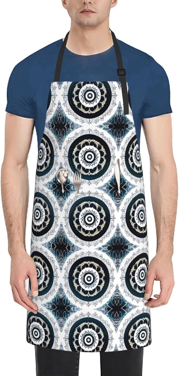 Multidimensional Space Heavy Duty Waterproof Apron with Pockets for AdultsResistant Grilling, Gardening, Painting