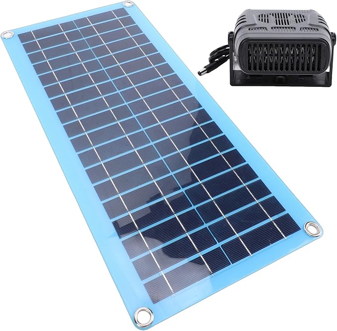 30W Solar Panel Heater, Portable Solar Powered Heating Mat with USB DC Ports, Polycrystalline Silicon Panel for Chicken Coop Pet House Greenhouse Drying