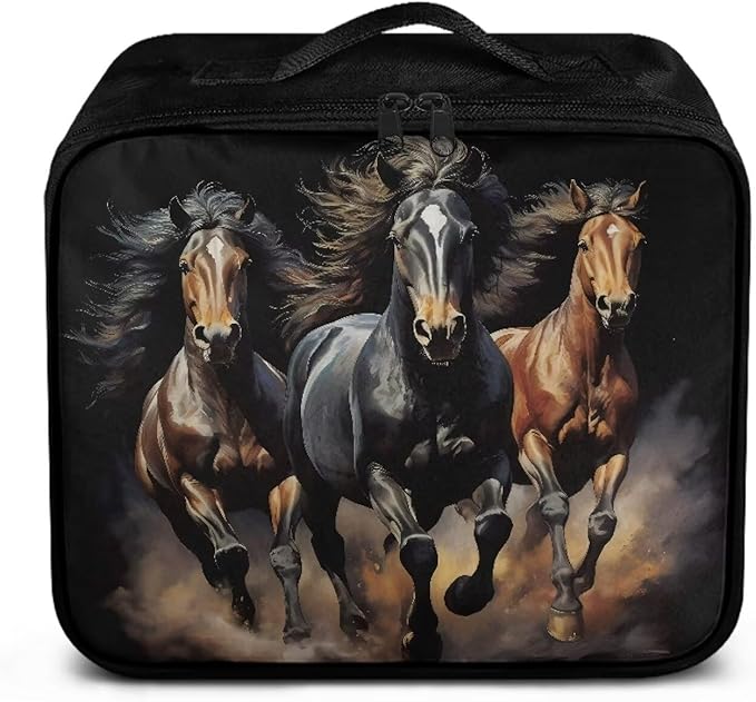 Rnyleeg Horse First Aid Kit for Home Emergency Medical Trauma Bag Portable Travel First Aid Bag Empty Medicine Storage Bag Black