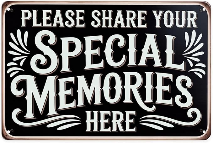 Share Special Memories Tin Sign Vintage Share Your Special Memories Metal Sign Print Aesthetic for Garden Yard Bar Porch Home Bedroom Kitchen Wall Decor Gift 8 X 12 in