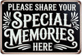 Share Special Memories Tin Sign Vintage Share Your Special Memories Metal Sign Print Aesthetic for Garden Yard Bar Porch Home Bedroom Kitchen Wall Decor Gift 8 X 12 in