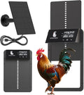 Automatic Chicken Coop Door with Anti-Pinch,Chicken Coop Door Solar Powered with LCD Screen,Electric Auto Chicken Coop Door with Timer&Light Sensor Chicken Door,Aluminum Automatic Chicken Door Opener