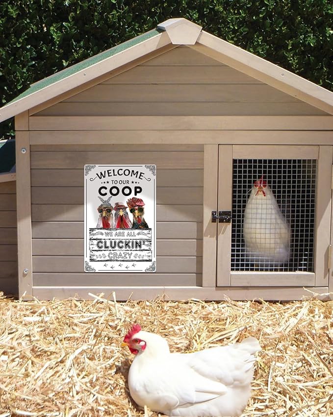 ALKB Funny Farmhouse Decor for Chicken Coop Accessories Welcome to Our Coop - Chicken Gifts for Chicken Owners