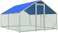 Large Metal Chicken Coop Run with Heavy-Duty Hardware Cloth for 20 Chickens/Ducks, Chicken Runs for Yard with Waterproof Cover, Chicken Enclosure Pen Outdoor, Walk-in Poultry Cage