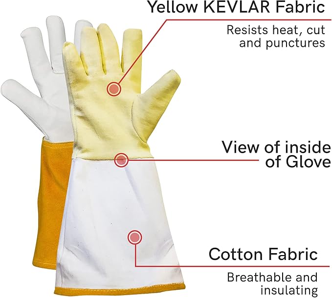 Suse's Kinder Animal Handling Gloves Leather Padding Dog,Cat Scratch,Bird Falcon Gloves Grabbing Reptile Squirrel Snake Bite