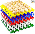 10-Pack Reusable Plastic Egg Tray Egg Crates 30-Egg Flats for Home Chicken Farmers, Stackable Egg Cartons Hold Multiple Eggs, Great for Storing, Sorting, and Shipping Eggs, Durable and Reusable