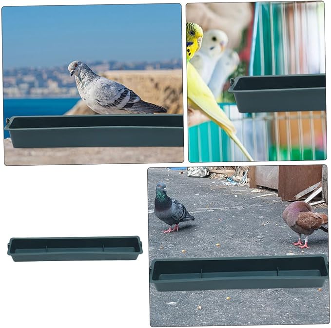 Kisangel 2pcs Hanging Plastic Chicken Feeder with 3-Grid Design, Anti-Spill Poultry Feed Trough for Cage, Sturdy Water and Vegetable Feeder for Ducks, Parrots, and Birds