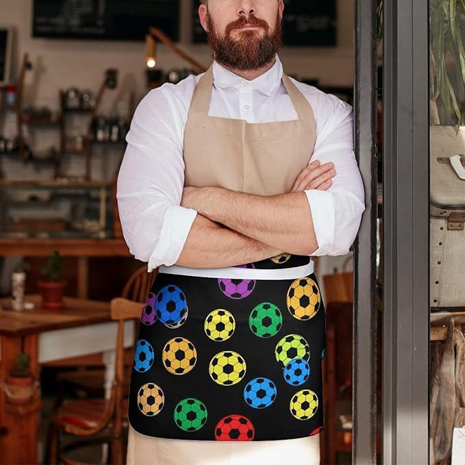 Unisex Half Waiter Waist Short Apron Waterproof Chef Works Waitress Aprons