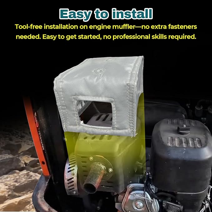 Muffler Blanket Fit For Chinese Mini Excavator Skid Steer Rato 420cc Predator - Universal Muffler Cover for Small Equipment