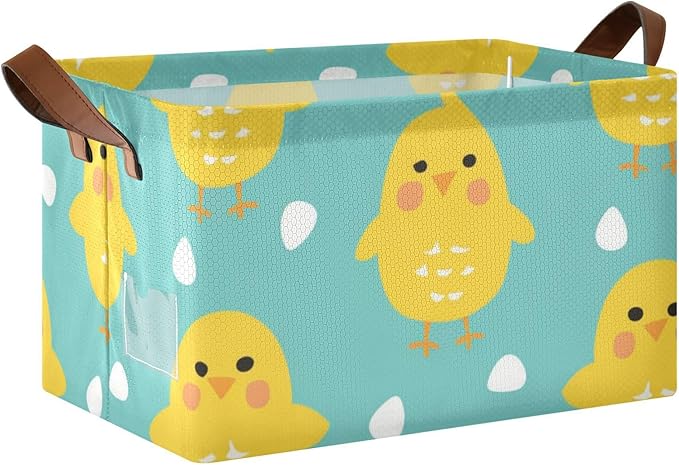 SUABO Storage Baskets for Shelves, Chickens Closet Organizers and Storage Bins with Handles, 1 Pack