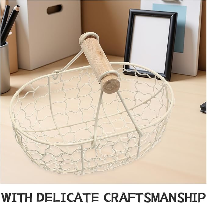 1pc Wrought Iron Storage Basket Kitchen Organizer Decorative Basket Creative Basket Fruit Container Desktop Storage Holder Decorative Fruit Basket Bakery Bread Holder Bread Basket