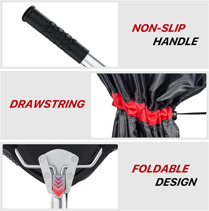Chicken Net Catcher, Snake Catcher Net with Secure Drawstring, 29"-65" Handing Tool for Moving Pick-Up Chicken, Duck, Goose, Cat, Bird, Raccoon, Dog, Rattle Snakes Lizard Reptiles and Others