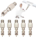 Threaded Stainless Steel Rabbit Water Nipples Automatic Rodent Watering System Kit Animal Breeding Supplies (6PCS)