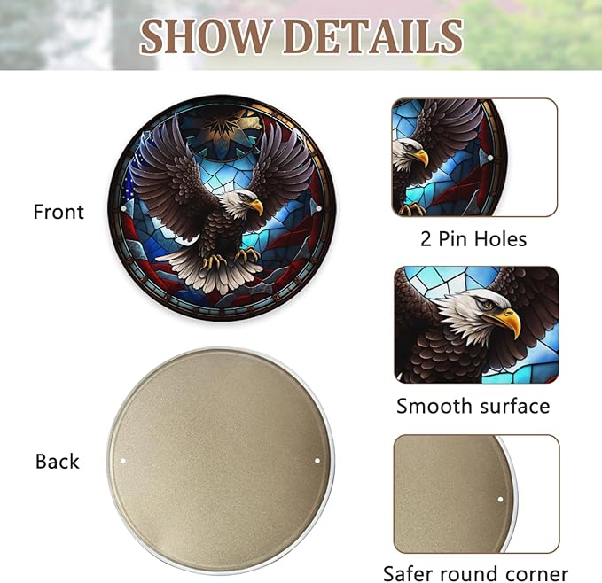 2026 United States 250th Anniversary Round Metal Sign, Home Decor Metal Wall Signs 250th Anniversary USA, 250 Patriotic American Flag Decorative Signs, Gift for US Citizens, Hanging Wall Decor