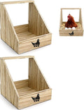 Nesting Boxes for Chickens - Wooden Chicken Nesting Box for Chicken Coop Accessories, Sturdy Wall Mount Egg Laying Box for Hens, Chickens, and Ducks（2 Pack）