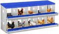 Chicken Nesting Box, 6/8/10 Compartment Metal Nesting Box,Wall Mount Chicken Nesting Boxes for Laying Eggs,Easy Egg Collection,6 Room Nest Boxes for Chickens