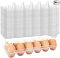 FUNSUEI 50 Pack Plastic Egg Cartons Bulk, 12 Egg Reusable Egg Cartons, Empty 1 Dozen Chicken Egg Tray Holders Clear Refrigerator Eggs Cartons Bulk for Storing, Gifting, Selling, Displaying