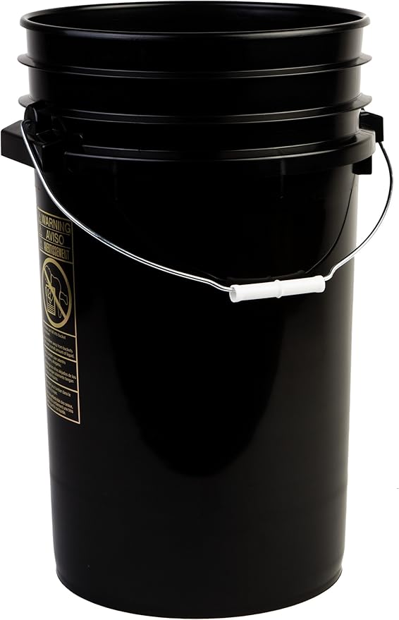 Hudson Exchange Premium 7 Gallon Bucket, HDPE, Black