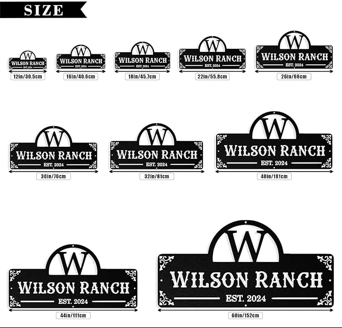 Personalized Metal Farm Signs, Custom Farm Metal Signs Outdoor, Custom Ranch Sign, Customized Family Name Sign for Farms, Ranch, Farmhouse - Housewarming Rancher Gifts