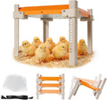Chicken Coop Heater, Briidea Chick Brooder Heating Plate with 110–130℉ Constant Temperature for Chick Safety, Adjustable Height & Angle, Mother-Hen-Like Comfort, Indoor & Outdoor Use for 15 Chicks