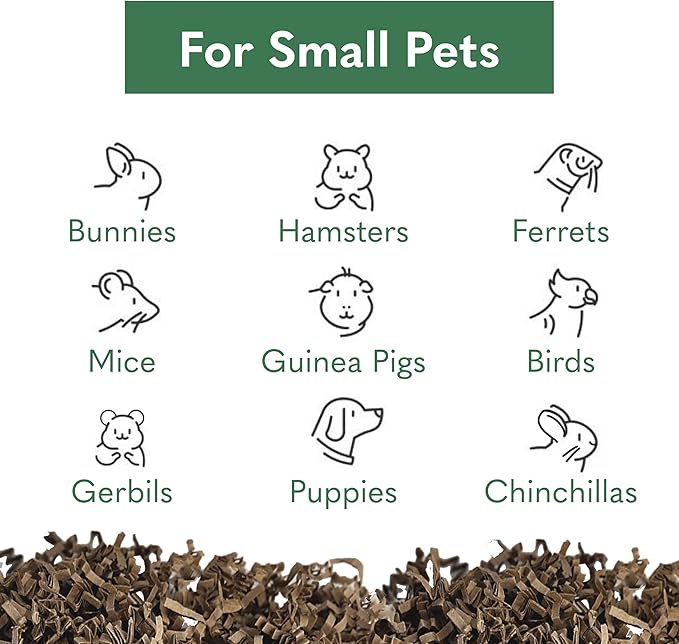 FiberCore Eco Bedding with Odor Control, 99% Dust Free Paper Bedding for Small Animals and Birds, 10 lb Bulk Box. (Expands to 250 L).