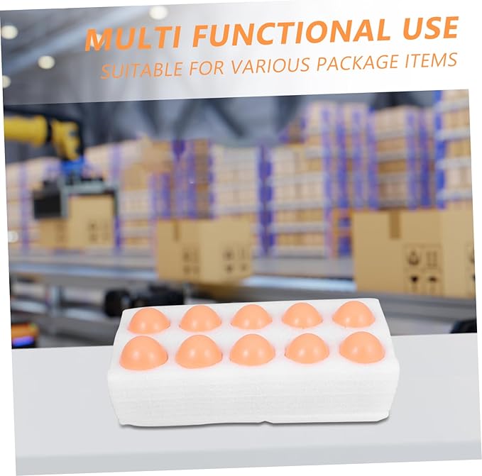 Egg Carton Storage Box Cushioning Foam 10-Cell Egg Crate Tray for Safe Shipping and Refrigerator Organization
