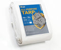 GUARD SHIELD Heavy Duty Tarp 16x16 Feet White Multi Purpose Thick Waterproof Poly Tarp Cover 10mil