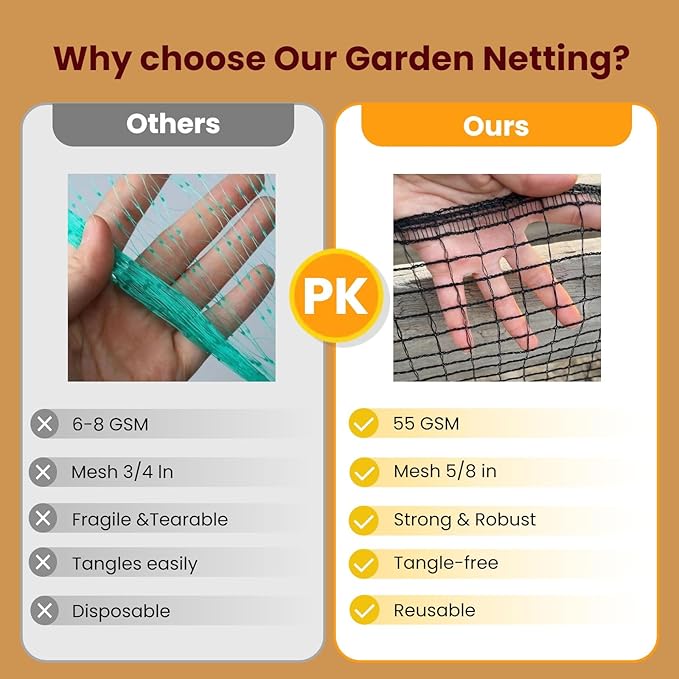 Plastic Mesh Fence Deer Fencing 4x25ft,Reinforced Edges,55gsm Heavy Duty Temporary Fence,Ideal for Garden Netting,Animal Barrier,Safety Netting, Fruit Plant Protection, Black
