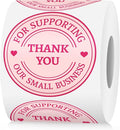 500 Pcs Thank You Stickers for Small Business Pink Cute, 2 Inches Self-Adhesive Elegant Round Seal for Envelopes, Party Favor