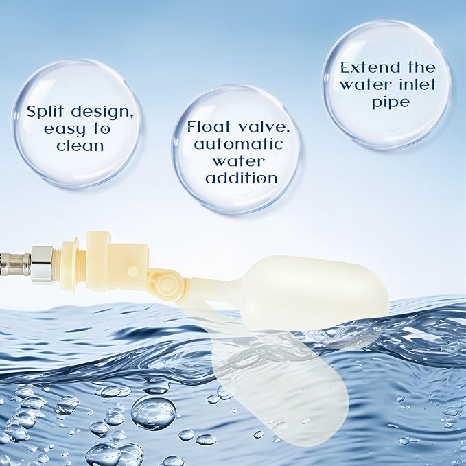 Automatic Chicken Waterer Stainless Steels 14 Windows Chicken Water Feeder Large Watering System with Float Valve Automatic Poultry Waterer for Duck Goose Pigeon Quail