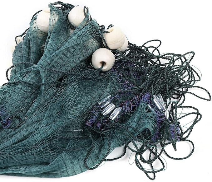 Fishing Drag Net Beach Seine Net 3x20M/10x65FT Cast Net/Fishing Nets Nylon Seine Hand Made 2cm/0.8" Mesh Holes,Fishing Cast Monofilament Nets Seine Fish Netting for Fishing Boat, Fisherman, Creek Lake