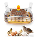 3rd Gen - 24 Egg Automatic Incubator, Stage-Based Adaptive Humidity with Auto-Refill, Stable Temp Control, Flexible Spacing, Adjustable Auto Turning & Lockdown, Custom Incubation Days, Candler, Alarm
