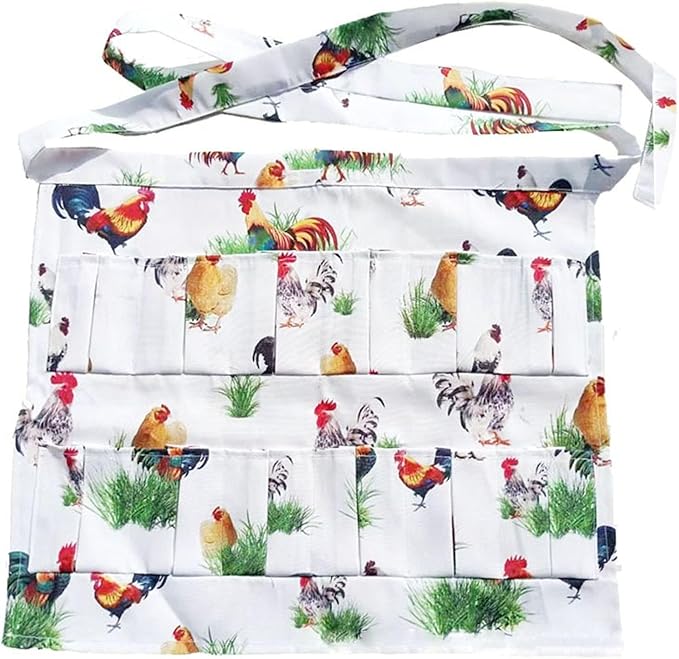 12 Pockets Egg Apron for Women, Farm Fresh Eggs Apron for Eggs Collecting,Chicken Egg Gathering Pocket