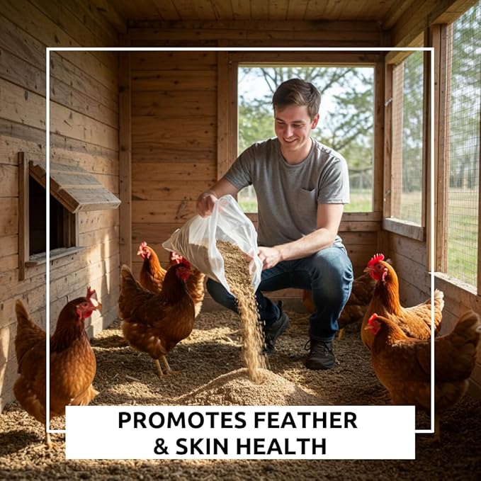 World’s Best Chicken Dust Bath – Natural Wood Ash, Sand & Fine Dust Blend – Safe for All Chickens (5 Pounds)