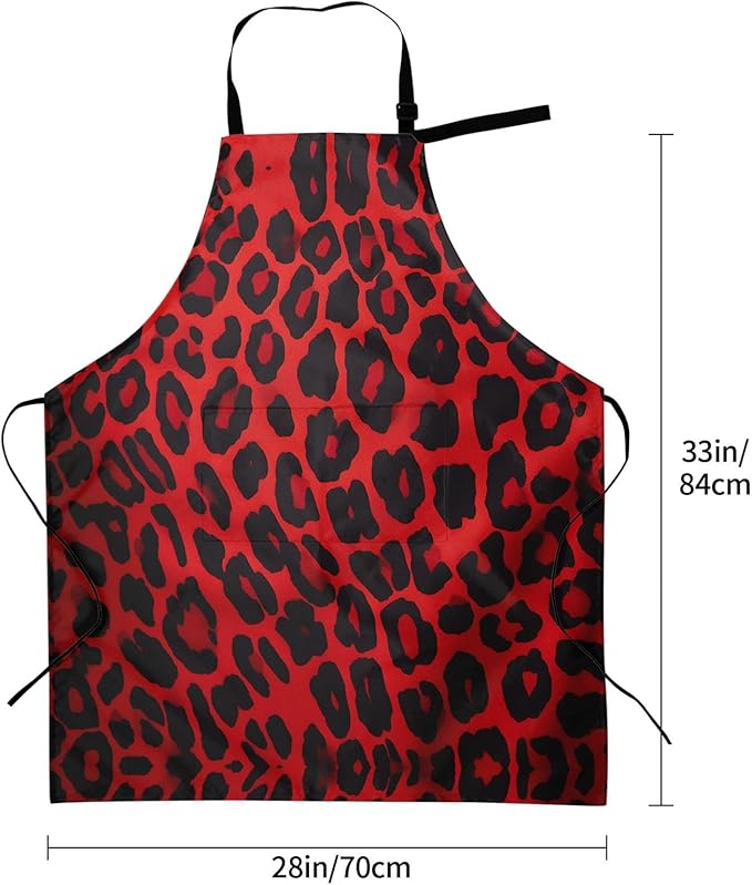 Kitchen Aprons for Men Women Waterproof Apron with 2 Pockets Skis on mountain Apron Adjustable Bib Aprons