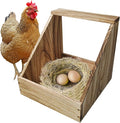 Wooden Chicken Nesting Box,Single Compartment Chickens Nest Box Easy Assembly Large Duty Hen Egg Laying Boxes Chicken Coop Accessories for Hens Ducks Poultry Farm