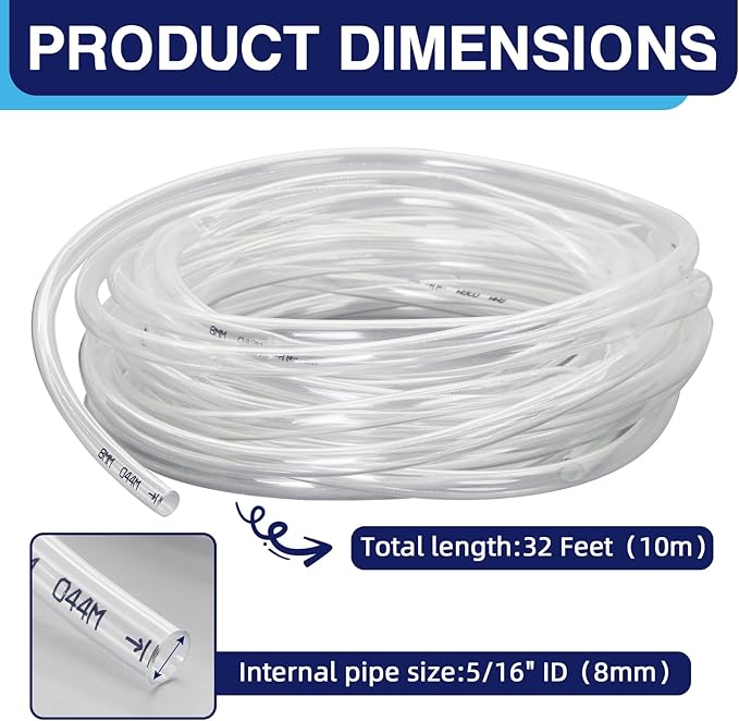 50PCS Automatic Water Rabbit Nipple Drinker Feeders for Rabbit Guinea Pig Ferret Rat Mouse Poultry Watering System (5/16" ID PVC Tubing, 32 Feet)