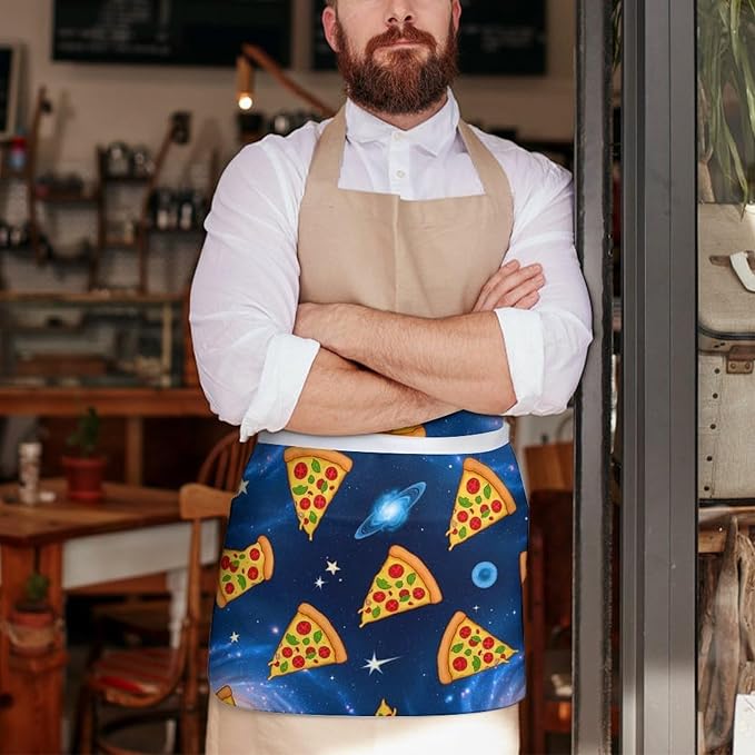 Unisex Half Waiter Waist Short Apron Waterproof Chef Works Waitress Aprons