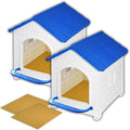 Chicken Nesting Box for Laying Eggs 1/2/3 Pack Large Easy to Assemble Hen Plastic Nesting Box with Washable Nesting Pad for Chicken Coop Wall or Ground Mounted (2 Pack)