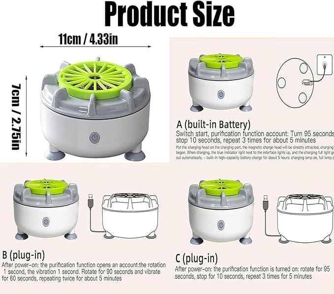 Fruit Washing Machine - Portable Vegetable Cleaner Device | Gadget for Lettuce Salad Food Egg Strawberry Rice Berry Meat Potato, Home Cooking and Meal Prep Accessory