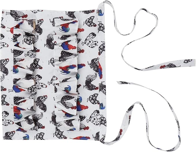 Egg Collecting Apron with Multiple Pockets | Convenient Egg Holder for Chickens/Ducks/Quails | Farmhouse Gathering Apron with Secure 10x8cm Pockets | Resilient Polyester (2 L)